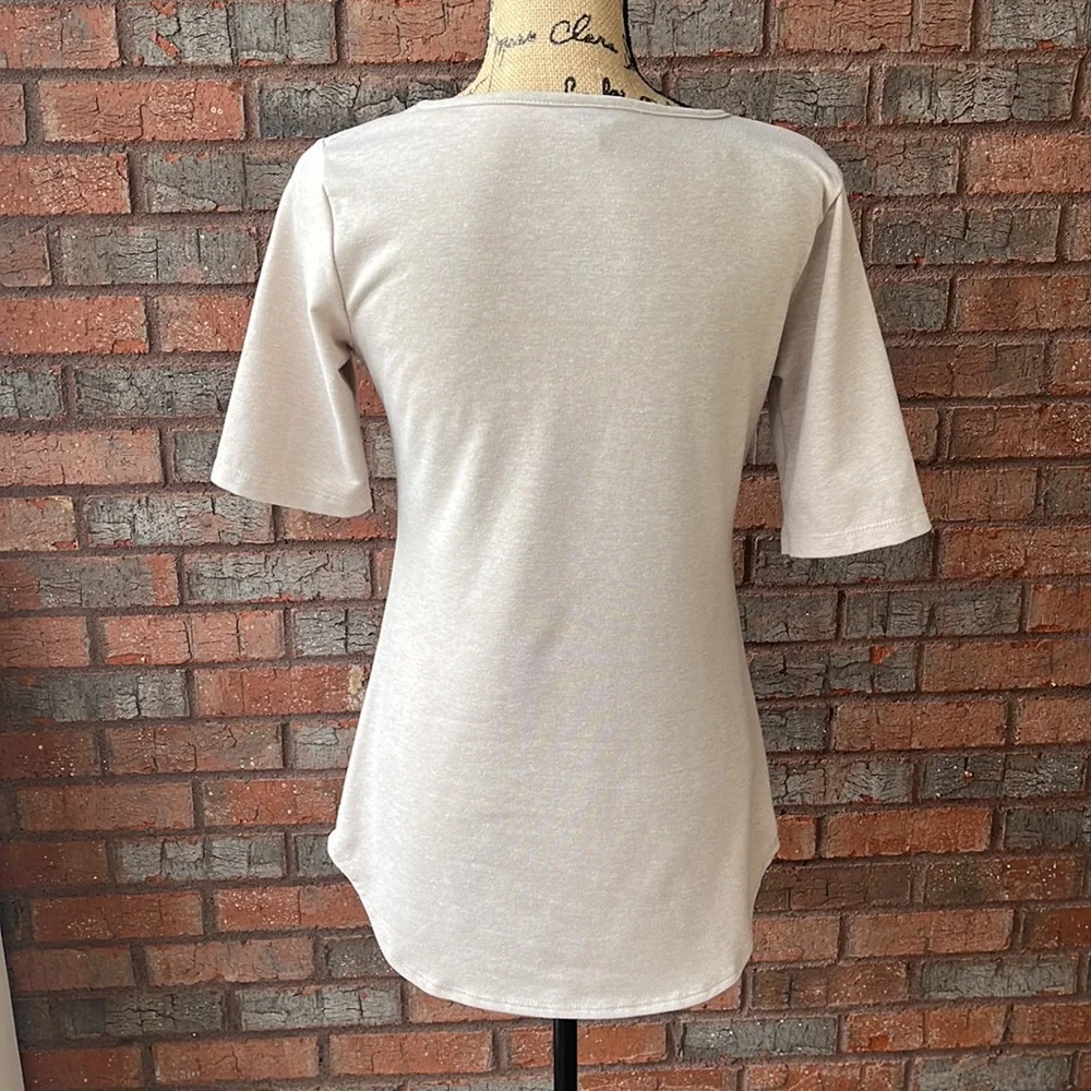 Cream Rue21 Distressed Top - Picture 3 of 8